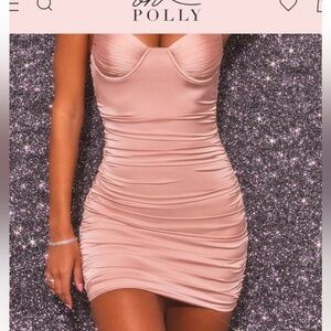 OH POLLY PINK SILK DRESS